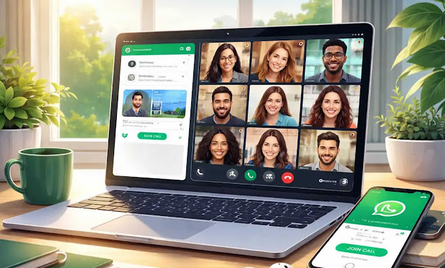 واتساب يطلق ميزة المكالمات الجماعية المباشرة عبر الويب