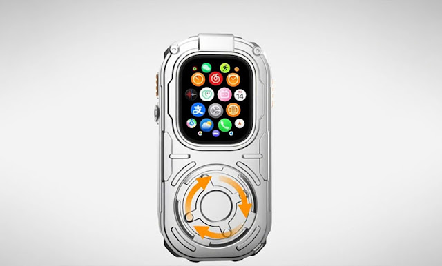 غطاء RePod Ultra لتحويل Apple Watch Ultra إلى مشغل موسيقى بأسلوب سايبر بانك