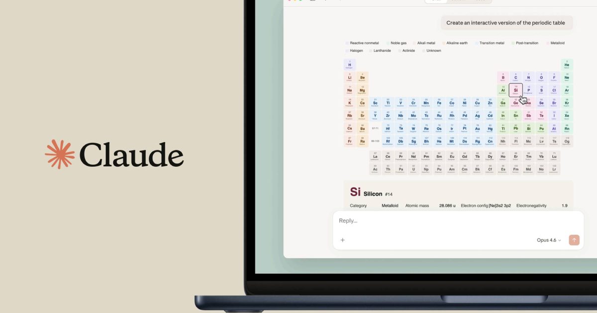 كلود يبتكر صورًا مرئية تفاعلية لتعزيز فهم الموضوعات المعقدة في 2026