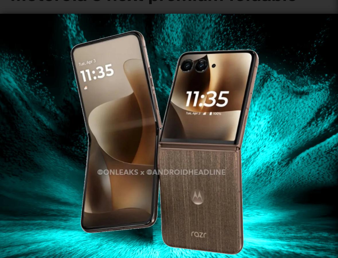 موتورولا تكشف عن هاتفها القابل للطي الفاخر بتصميم خشبي وألكانتارا
